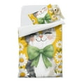 thumbnail image 2 of Cat with Bow Tie and Daisies Duvet Cover and Pillowcase Set for Single Bedding, Bedroom Accessories for Kids Teens, 2 of 5
