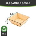 thumbnail image 4 of Restaurantware 100 Count Bamboo Kova Bowl, 2.4", Brown, 4 of 6