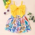 thumbnail image 2 of Popshion Toddler Baby Girls Summer Tops and Tropical Leaves Skirt Set, 2-Piece, Size 18 Months-7 Years, 2 of 7