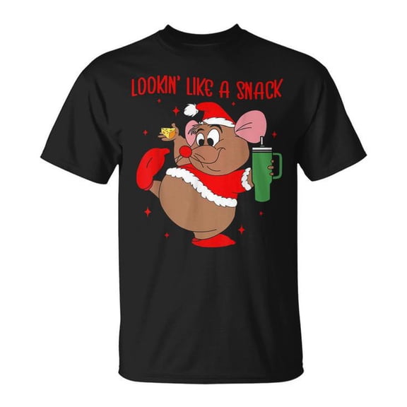 Mouth Looking Like a Snack Tee for Adults Cotton T-Shirt Casual Everyday Outfit, Size 4XL, Color Black