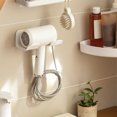 thumbnail image 2 of Soporte para secador de pelo doméstico, soporte de pared para baño (blanco), 2 of 6