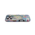 thumbnail image 4 of DesignSkinz Scratch-Resistant Hard Slim Case Compatible with iPhone 16 (Compatible with MagSafe) - Subtle Blue & Yellow Paisley Pattern, 4 of 9