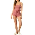 thumbnail image 2 of INSPIRE CHIC Women's Mother's Day Pajama Sets Knit Cami Tops with Shorts 2 Pcs Lounge Sleepwear XS Pink, 2 of 6