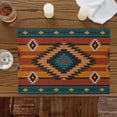 thumbnail image 2 of Aztec Southwest Placemats for Dinning Table Set of 4, Vintage Geometric Farmhouse Art Burlap Kitchen Place Mats Waterproof Cloth Table Mats, Indoor Outdoor Placemats Easy Clean Dinner Decor, 2 of 8
