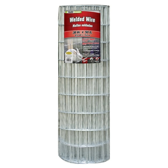 YARDGARD 36 inch by 50 foot 12.5 gauge 2 inch by 4 foot mesh galvanized welded wire
