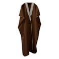 thumbnail image 4 of IWRICH Men's Abaya (Bisht) - Cloak Arab Dress Coffee XXL, 4 of 5