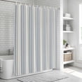 thumbnail image 5 of Shower Curtain Blue Stripes Bathroom Curtains with Hooks, Waterproof Fabric White Lines Lines Bath Shower Curtains Set for Bathroom Bathtubs Decor 36x72 Inch, 5 of 9