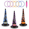 thumbnail image 1 of Set de juego para lanzar anillos con sombrero de bruja inflable para Halloween de Yeepoo, 1 of 6