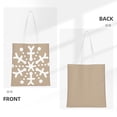 thumbnail image 3 of YFYANG Reusable Cotton Canvas Tote Shopping Bag, Khaki Snowflake Pattern Washable Portable Grocery Bag for Daily Travel, 3 of 8