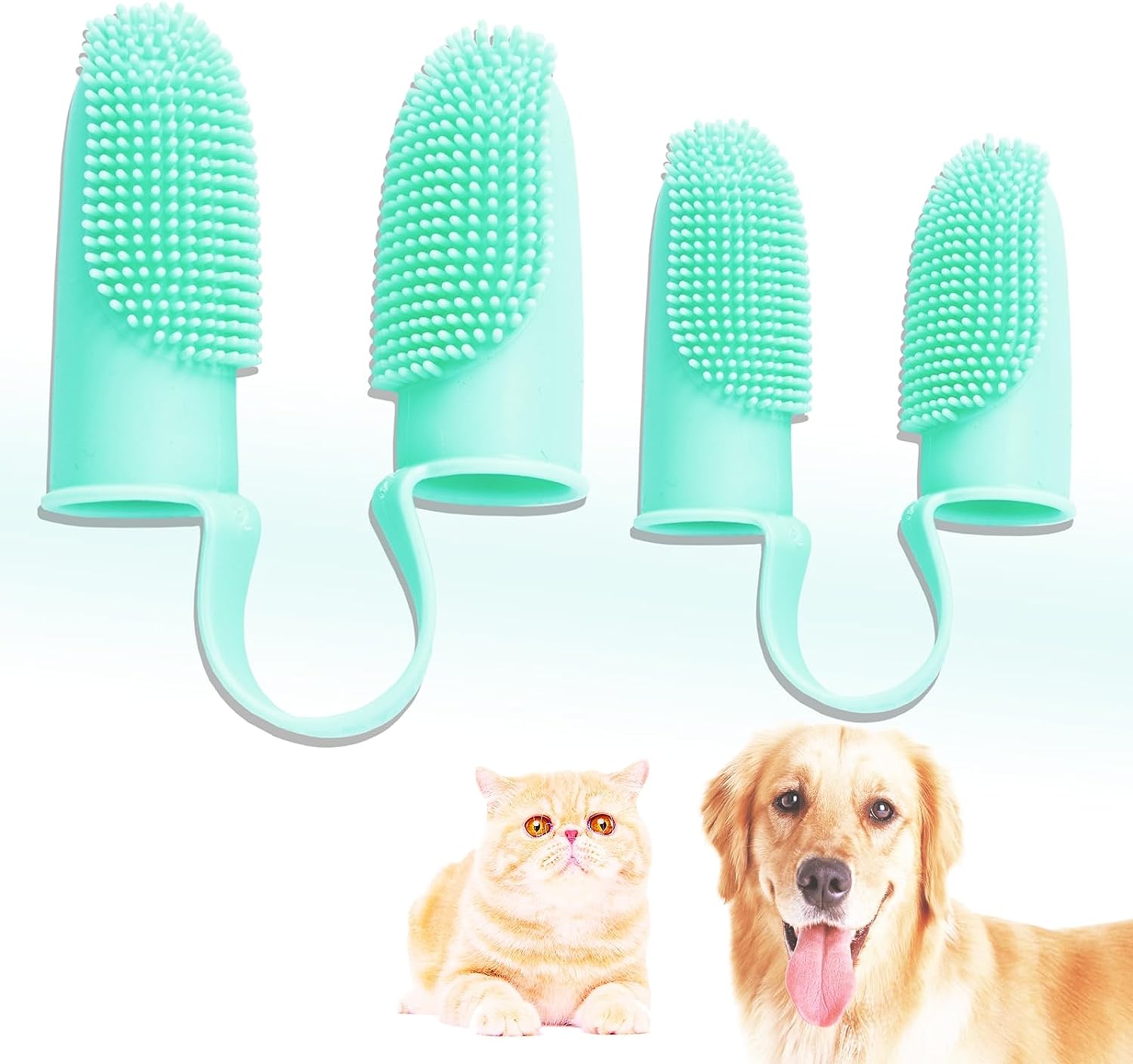 4 Pack Toothbrush for Dog,Dog Toothbrush Kit, Cat Toothbrush,Double
