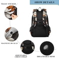 thumbnail image 4 of FORMRS Unisex School Backpack 17" Student Travel Bag with Laptop Compartment, Black Plaid Floral, 4 of 7