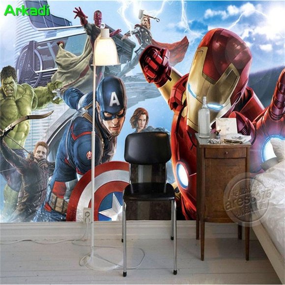3D Wallpaper Avengers Waterproof SKU# WAL0025
