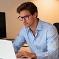 thumbnail image 2 of KANASTAL Blue Light Blocking Glasses for Men Women - Anti Blue Light Glasses TR90 Black Frame Comfort Fit for Gaming Computer Screen Use Clear Lens, 2 of 7
