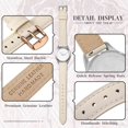 thumbnail image 4 of ANBEER 20mm Flat Thin Elegant Genuine Leather Watch Strap,Quick Release Replacement Watch Band,Beige with Rosegold Buckle, 4 of 8