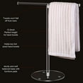 thumbnail image 3 of Clear Acrylic Modern Hand Towel Stand Towel Rack T-Shape Hand Towel Holder Stand Free-Standing Countertop Rack with Balanced Base for Home Bathroom Kitchen, 3 of 7