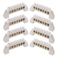 thumbnail image 1 of Luxshiny 8Pcs Wire Grounding Block White Plastic Copper For Power Loss Reduction In Electric Box, 1 of 8