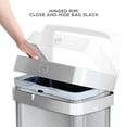 thumbnail image 3 of Clorox Trash Can, 13 Gallon Stainless Steel Slim Open Top Kitchen Garbage Bin, Silver, 3 of 8