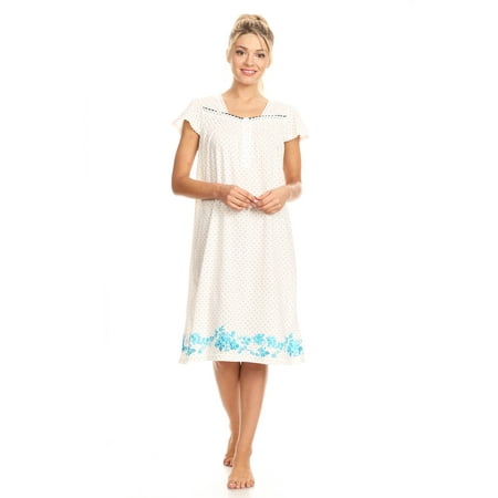 

Lati Fashion Women Nightgowns Short Sleeve Female Nightgowns & Sleepshirts Green XXL