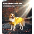 thumbnail image 5 of Dog Raincoat, Waterproof Hooded Dog Rain Jacket, Adjustable Dog Raincoat with Hood Leash Hole, Lightweight Pet Raincoat with Reflective Strip, Dog Raincoats for Small Medium Large Dogs (M, Yellow), 5 of 7
