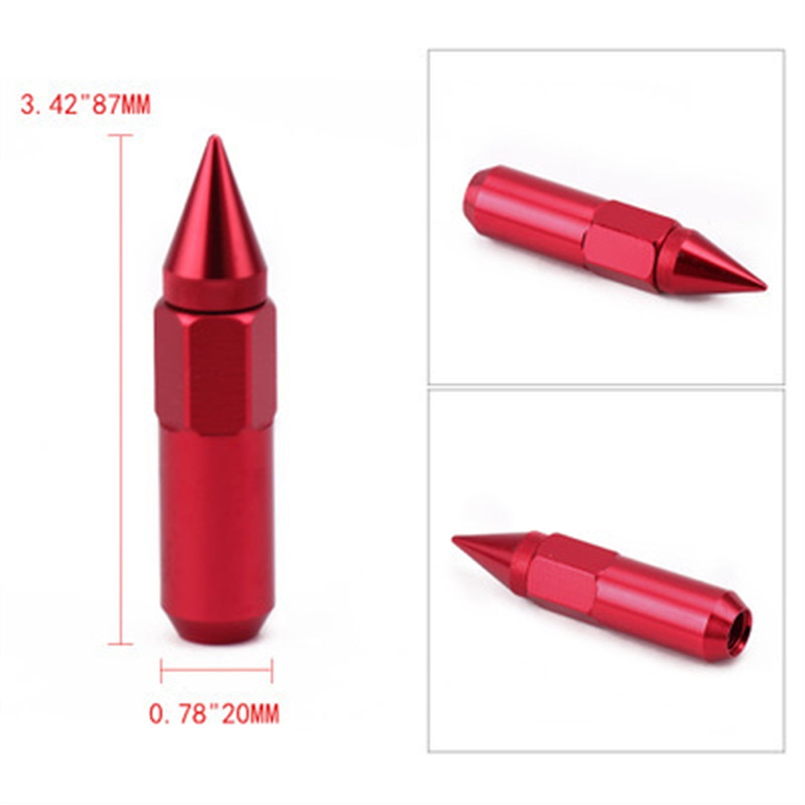 40PCS/Set, OEM Style Factory Lug Nuts, Aluminum Alloy Pointy Lug Nuts, Wheel Nuts, M12*1.5mm M12*1.25mm For Choice