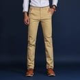 thumbnail image 4 of 6 Colors New Spring Autumn Men's Slim Casual Pants Fashion Business Cotton Brand Thin Trousers Classic Style Men's Brand, 4 of 6