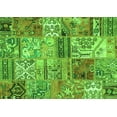 thumbnail image 1 of Ahgly Company Indoor Rectangle Patchwork Green Transitional Area Rugs, 4' x 6', 1 of 1