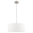 thumbnail image 4 of Livex Lighting Meridian 18" 1-Light Metal Pendant Chandelier in Brushed Nickel, 4 of 12