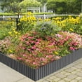 thumbnail image 6 of MTART Metal Garden Edging 6Inch x 40FT Corrugated Steel Garden Landscaping Border for DIY Flower Beds, Lawns, Pathways, Tree Rings, Yards(Black), 6 of 8