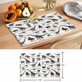thumbnail image 6 of Cartoon Dinosaurs Placemats Set of 4 Natural Primitive Wild Animals Names Place Mats Indoor Wipeable Table Mats Washable Cloth Dining Table Placemats for Kitchen Holiday Party Home Decor 13x19 Inch, 6 of 9