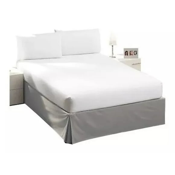 Rodapie Gris Matrimonial Microfibra Concord