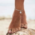 thumbnail image 3 of FOCALOOK Initial F Anklets for Women, Large Plus Size Figaro Chain Ankle Bracelets, Hexagon Letter Charm Summer Beach Pool Waterproof Foot Jewelry 8.5-10.5inch, 3 of 10