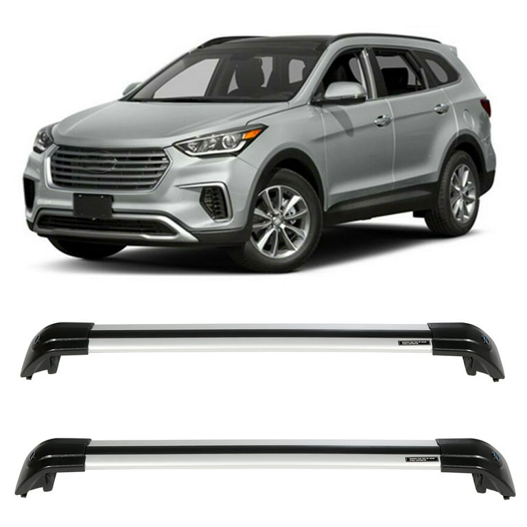 ECCPP Roof Rack Crossbars fit for Hyundai Santa Fe 2013-2017 Rooftop  Luggage Canoe Kayak Carrier Rack - Fits Side Rails Models ONLY