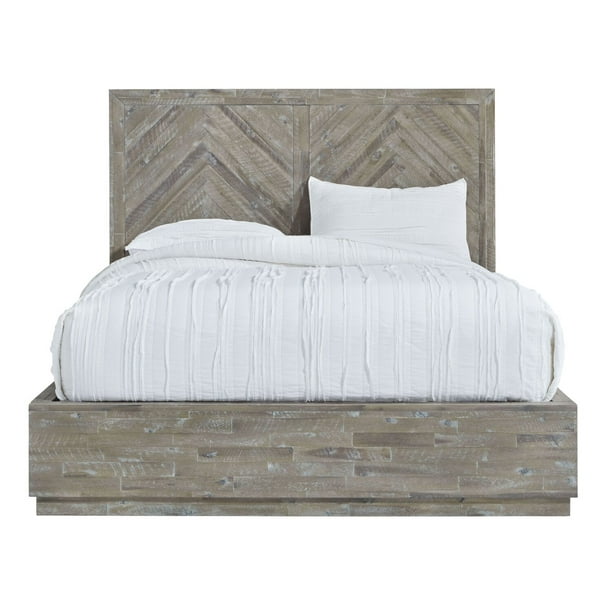 Modus Herringbone California King Size Solid Wood Storage Bed In Rustic Latte Com Solid Wood Storage Bed In Rustic Latte, King Size White Wooden Bed Frame With Storage