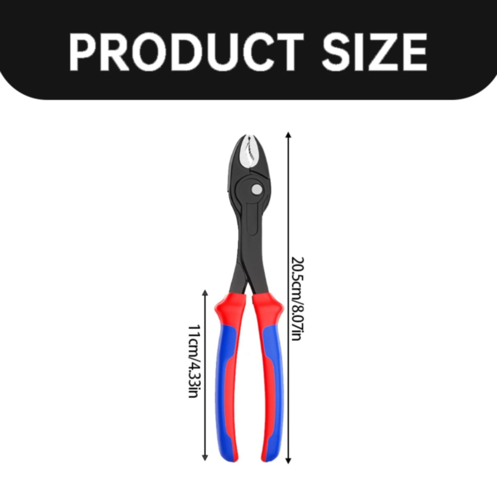 Solivara 8 Inch Comfort Grip High Leverage Angled Cutter For Wire And Cable Cutting (Blue,One Size)