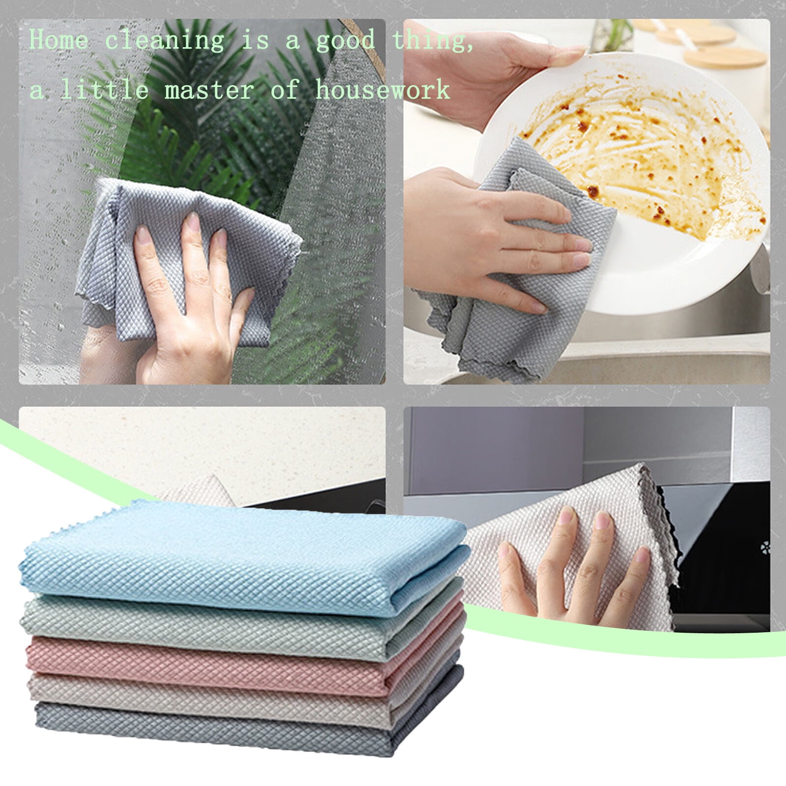 BMForward Microfiber Cleaning Dish Cloths for Washing Dishes Dish