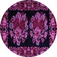 thumbnail image 1 of Ahgly Company Indoor Round Medallion Purple French Area Rugs, 5' Round, 1 of 4