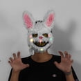 thumbnail image 4 of LED Lighting Bloody Plush Rabbit Halloween Mask Scary Bloody Rabbit Halloween Mask Costume Prop Halloween Mask Dress-up Accessory, 4 of 8