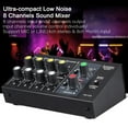 thumbnail image 4 of Yeacher AM-228 Ultra-compact Low Noise 8 Channels Metal Mono Stereo Audio Sound Mixer with Power Adapter Cable, 4 of 7