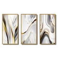 thumbnail image 2 of Designart "Grey-Toned Geode Waves II" Abstract Framed Wall Art Set Of 3 - Grey Modern Frame Gallery Wall Set For Home Decor, 2 of 6