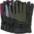 thumbnail image 2 of 10 Pairs of Bulk Wholesale Adult One Size Insulated Waterproof Windproof Cold Winter Weather Gloves for Snow, Wind, Rain, Freezing Temperatures, Harsh Climates in Red, Navy Blue, Green, Gray & Silver, 2 of 14