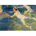 thumbnail image 2 of Sorolla, Joaquin 18x14 Black Ornate Wood Framed with Double Matting Museum Art Print Titled - Swimmers-Javea, 2 of 4