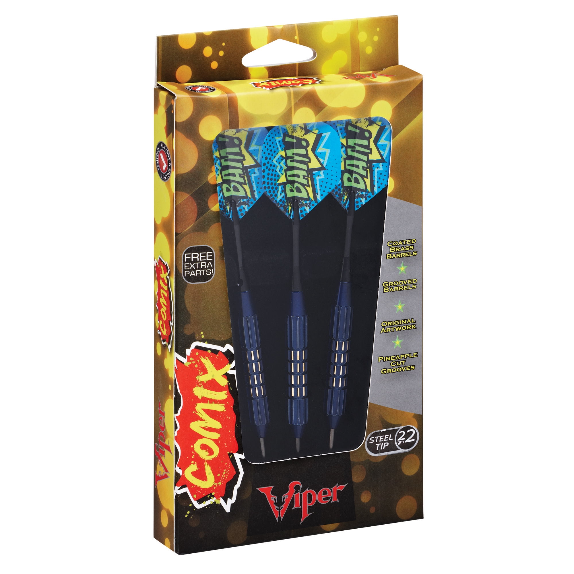 Viper Comix Steel Tip Dart Set, Blue, 22 Grams