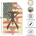 thumbnail image 4 of Colored Bull Skull Tea Towels Set of 1 Vintage American Flag Kitchen Dish Cloth with Hanging Loop, 18"x28"Lint-Free Absorbent Towel for Kitchen Drying Wiping and Cleaning, 4 of 6