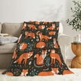 thumbnail image 4 of Cute Fox Blanket Funny Animal Fox with Flower Decor Throw Blanket Fox Gifts for Girls Boys Super Warm Soft Plush Lightweight Fleece Flannel Blanket Winter Couch Bedding Blanket for Kids Women 40"x50", 4 of 6