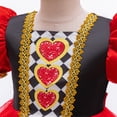 thumbnail image 5 of Red Hearts Queen Costume with Accessories for Girls Halloween Christmas Cosplay Dress Up, 8-9Y, 5 of 8