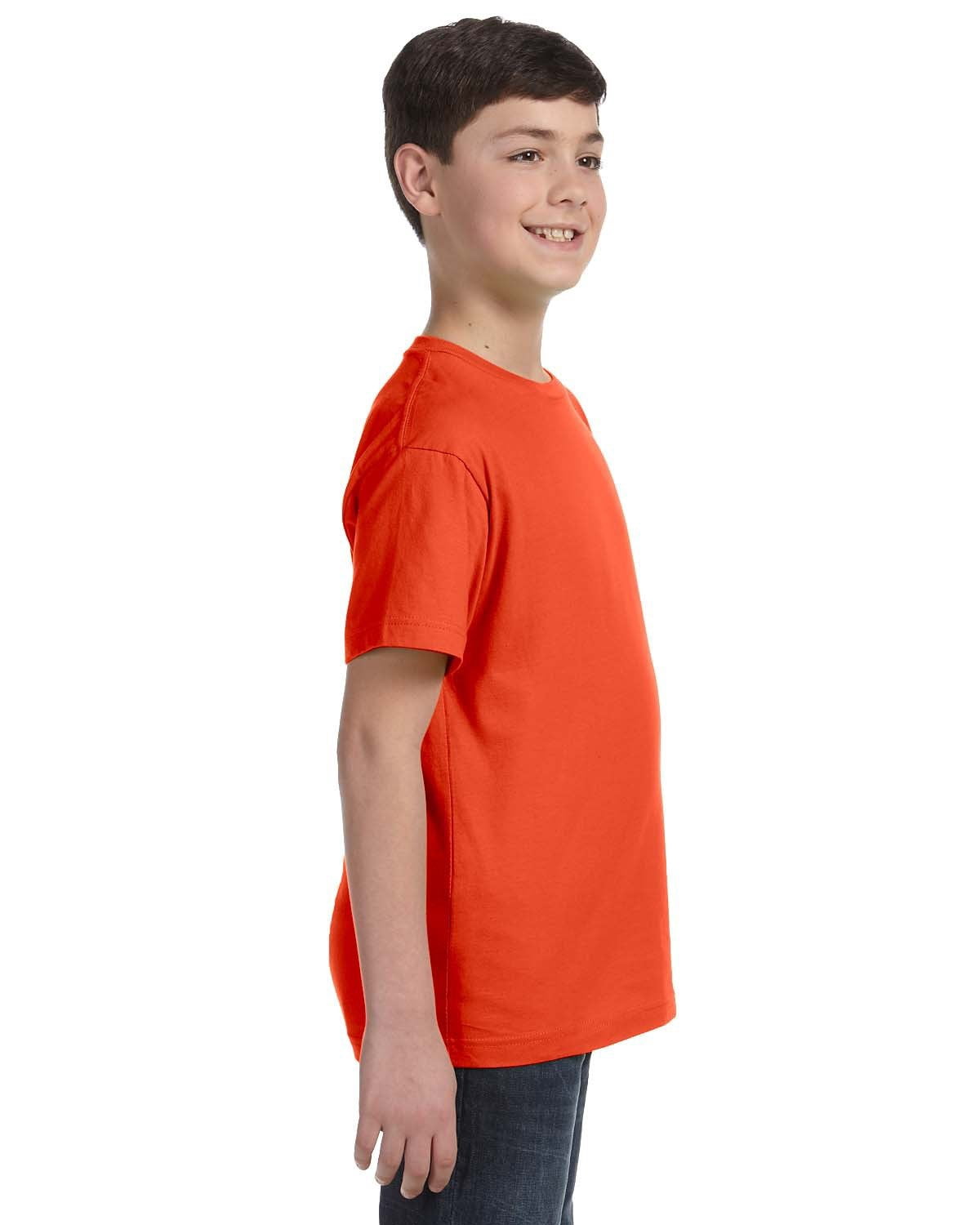Aquaguard Boys 3-Pack T-Shirt Crew Neck Short Sleeve 100% Cotton Tee, Size: 4-14 - Medium - Orange