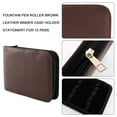thumbnail image 4 of Étui en Cuir Brun pour Stylo Plume, Porte-Stylo, Papeterie pour 12 Stylos, 4 of 7