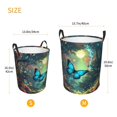 thumbnail image 3 of Sikiie Enchanted Forest Butterfly A Print Round Dirty Clothes Basket, Waterproof Standing Foldable Storage Basket, for Laundry Room, Bedroom, Bathroom Storage-Small, 3 of 6