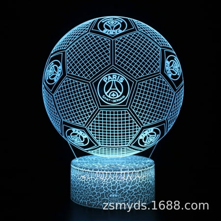 

TIMPCV Kids Night Lights 3D Football Birthday Christmas Valentine s Day Gifts for Sports Fans Boys Girls Crack Base: Touch + Timing（MY-1052）