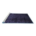 thumbnail image 2 of Ahgly Company Machine Washable Indoor Round Persian Blue Traditional Area Rugs, 4' Round, 2 of 4